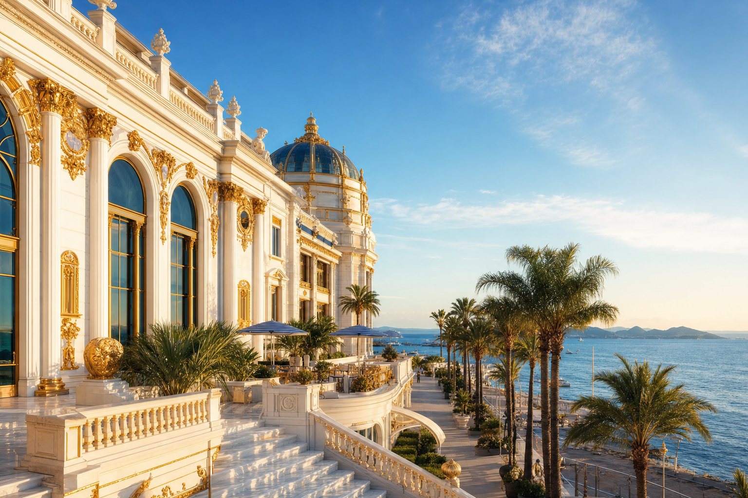 Façade du Palais d'Azur sur la Croisette