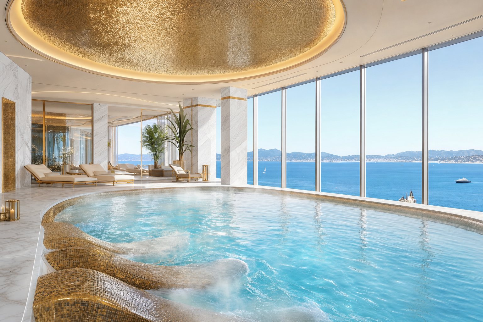 Piscine panoramique du Spa Azur